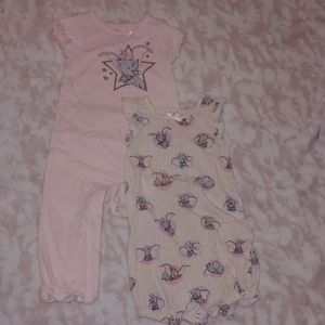 Disney Dumbo Moana 3 Piece Lot 18 months